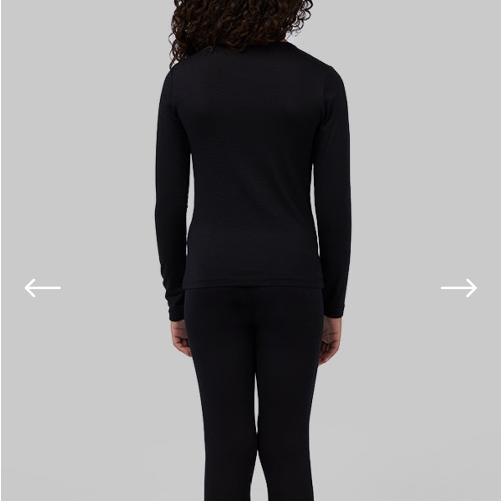 Black Long Sleeve Top and Bottom Baselayer Set